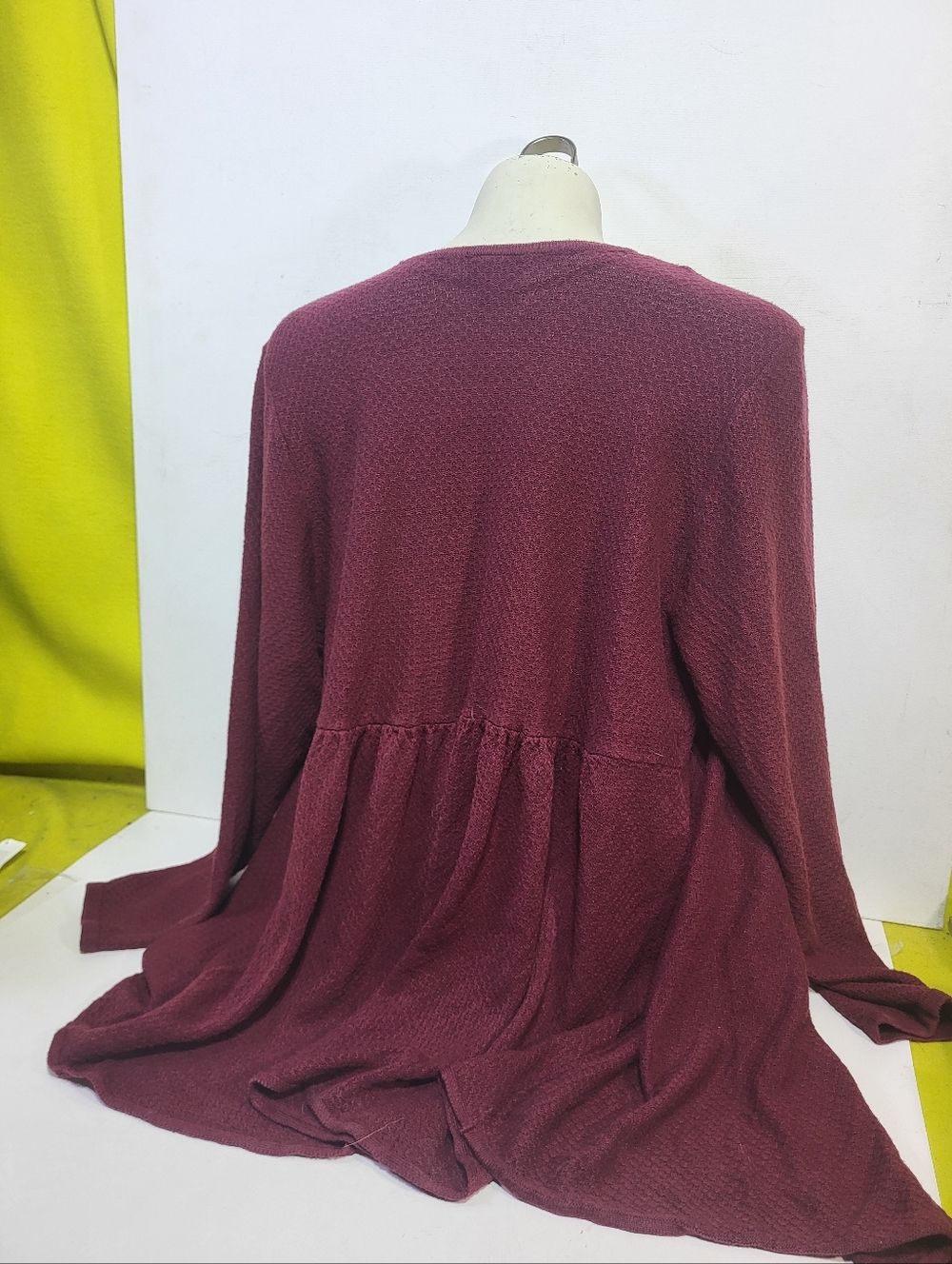 Torrid Women's Open-Front Burgundy Sweater Cardigan - Picture 3 of 6
